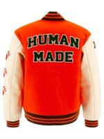 "Human Made" Veste varsity bomber homme orange en laine – Image 2