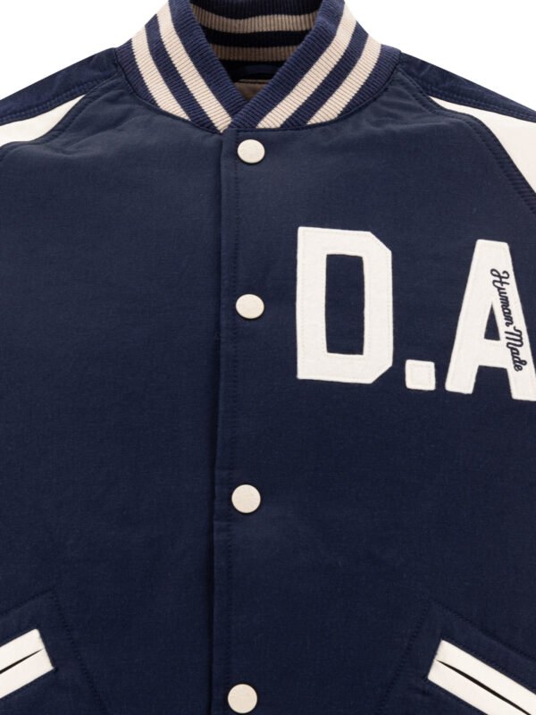 "Human Made" bomber vintage bleu en rayonnepour  homme – Image 3