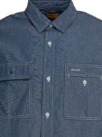 "Human Made" chemise en jean homme bleue en coton coupe relaxed – Image 3
