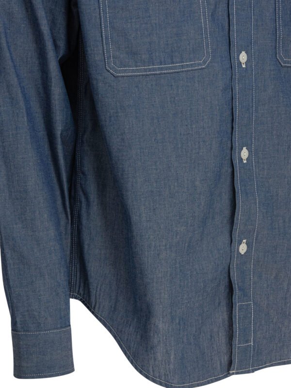 "Human Made" chemise en jean homme bleue en coton coupe relaxed – Image 4
