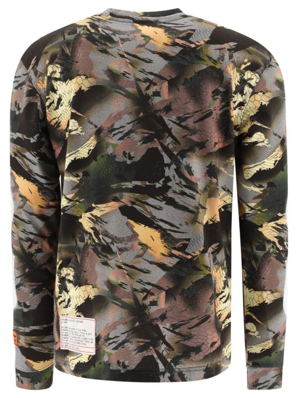 "Heron Preston" t‑shirt homme vert Camo Flaming coton imprimé – Image 2