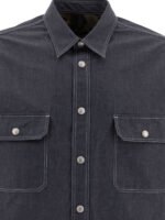 "Comme Des Garçons Homme" surchemise en denim homme bleue en coton coupe relaxed - Image 3
