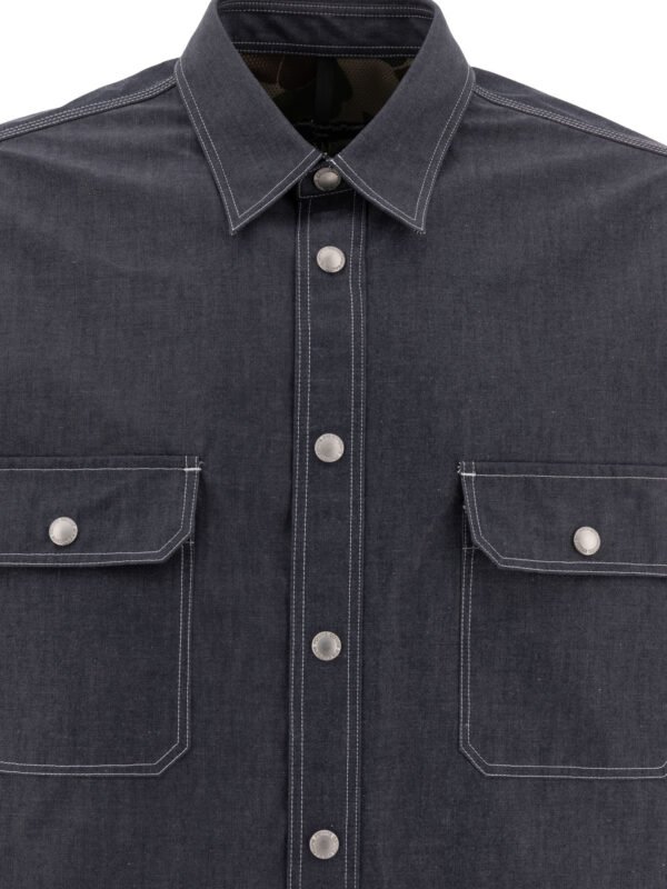 "Comme Des Garçons Homme" surchemise en denim homme bleue en coton coupe relaxed - Image 3