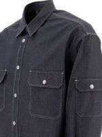 "Comme Des Garçons Homme" surchemise en denim homme bleue en coton coupe relaxed - Image 4