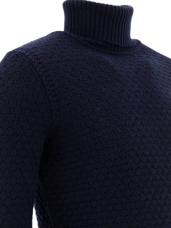 "Rakkì" pull homme bleu en laine mérinos – Image 4