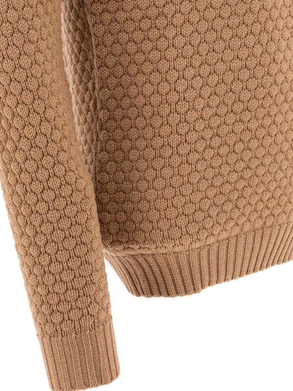 "Rakkì" maille homme beige laine mérinos coupe standard – Image 4