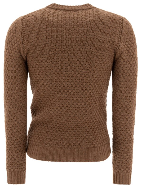 "Rakkì" pull homme marron en laine mérinos – Image 2