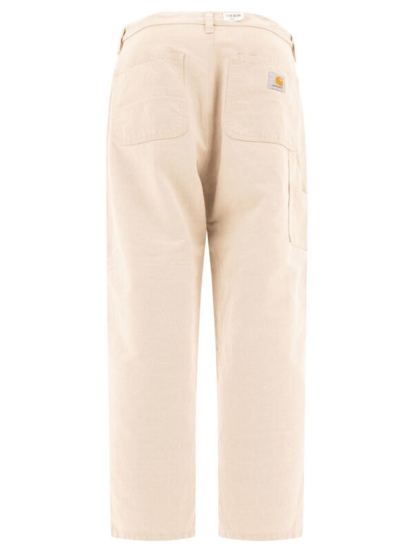 "Carhartt WIP" pantalon cargo homme beige Walter Double Knee en coton et lin – Image 2