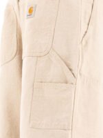 "Carhartt WIP" pantalon cargo homme beige Walter Double Knee en coton et lin – Image 4
