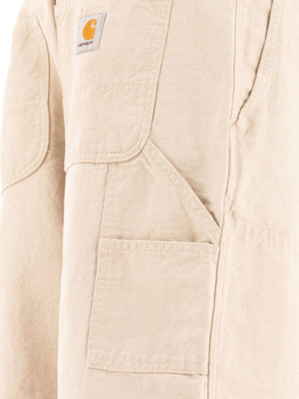 "Carhartt WIP" pantalon cargo homme beige Walter Double Knee en coton et lin – Image 4