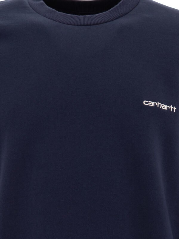 "Carhartt WIP" sweat-shirt Script Embroidery bleu coupe regular en coton pour homme – Image 3