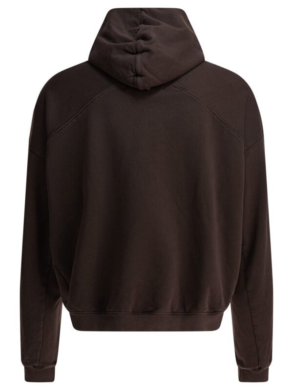 "RRR123" hoodie homme marron en coton – Image 2