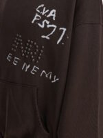 "RRR123" hoodie homme marron en coton – Image 4