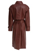 "IVY OAK" manteau femme bordeaux en cuir d’agneau – Image 2