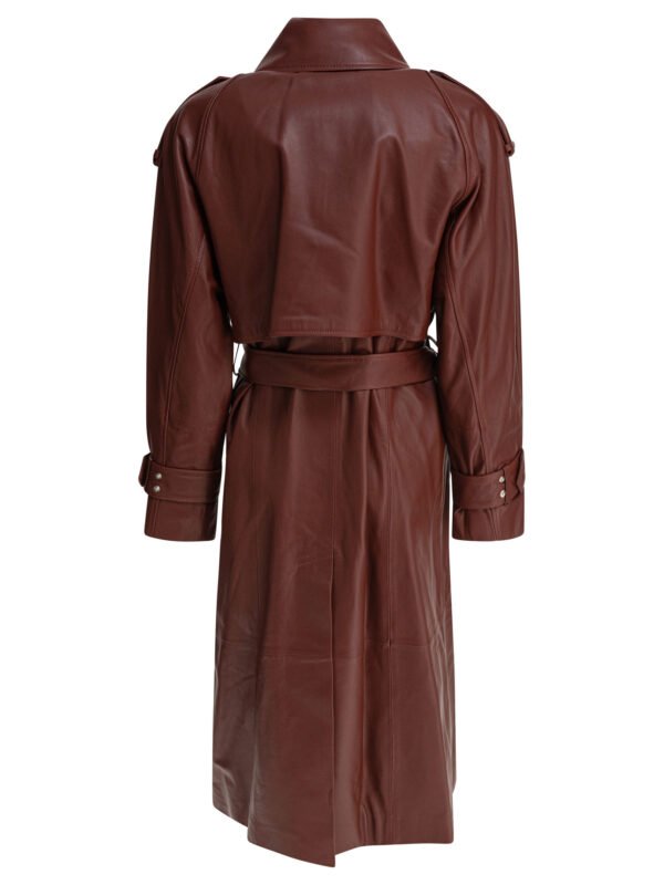 "IVY OAK" manteau femme bordeaux en cuir d’agneau – Image 2