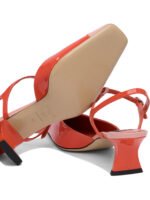 "Carel" sandales rouges en cuir verni pour femme - Image 5