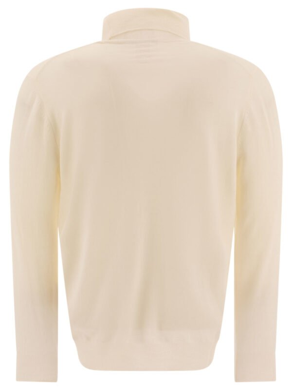 "Lardini" pull col roulé homme beige en laine vierge – Image 2