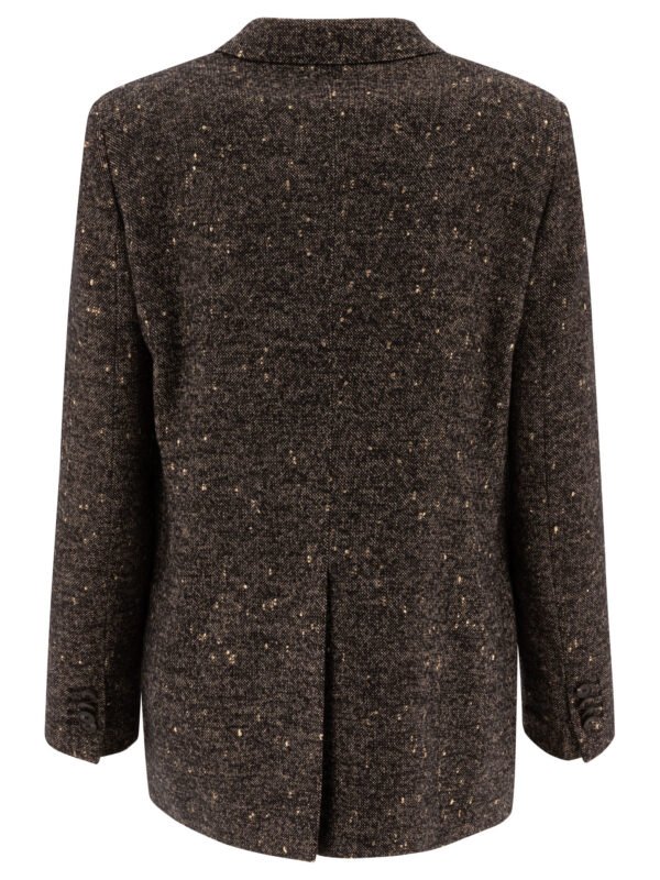 "Tagliatore" Manteau blazer femme noir en laine coupe regular – Image 2
