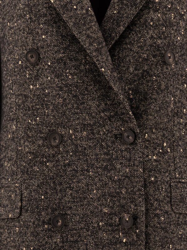 "Tagliatore" Manteau blazer femme noir en laine coupe regular – Image 3