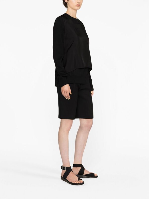 "Jil Sander" pull femme noir en laine coupe regular - Image 2
