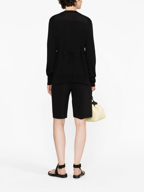 "Jil Sander" pull femme noir en laine coupe regular - Image 3