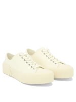 "Jil Sander" sneakers femme blanches en toile – Image 2