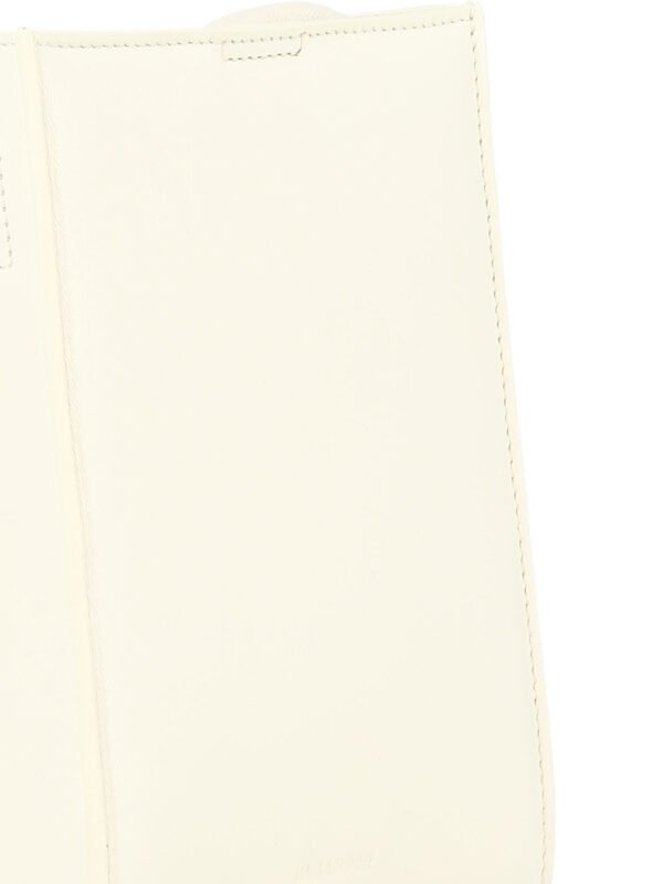 "Jil Sander" Pochette homme blanche en cuir - Image 4