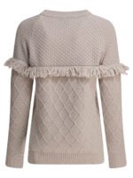 "Rakkì" pull femme beige en laine – Image 2