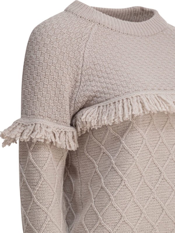 "Rakkì" pull femme beige en laine – Image 4