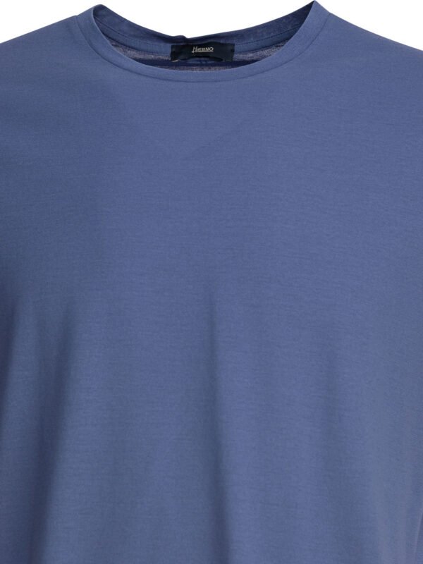 "Herno" t-shirt bleu clair en coton pour homme – Image 3