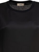 "Herno" t-shirt femme noir en lyocell et coton – Image 3