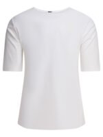 "Herno" t-shirt femme blanc en coton – Image 2