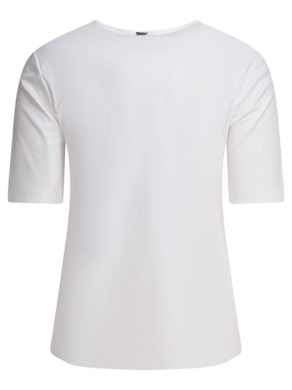 "Herno" t-shirt femme blanc en coton – Image 2