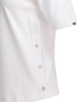 "Herno" t-shirt femme blanc en coton – Image 4