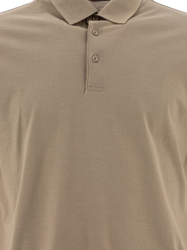 "Herno" polo marron en coton pour homme – Image 3