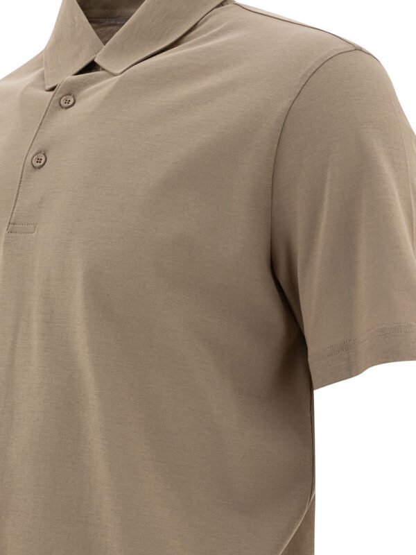 "Herno" polo marron en coton pour homme – Image 4