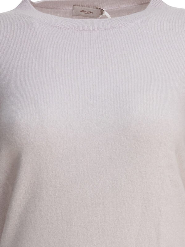"Agnona" pull femme beige en laine coupe regular - Image 3