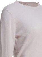 "Agnona" pull femme beige en laine coupe regular - Image 4