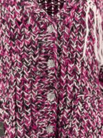 "Ganni" cardigan femme violet en laine tricoté main coupe oversize – Image 3