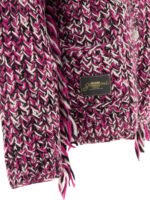 "Ganni" cardigan femme violet en laine tricoté main coupe oversize – Image 4