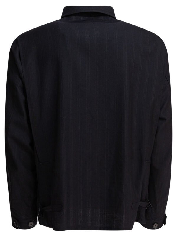 "Kaptain Sunshine" veste homme noire en laine et soie coupe regular – Image 2