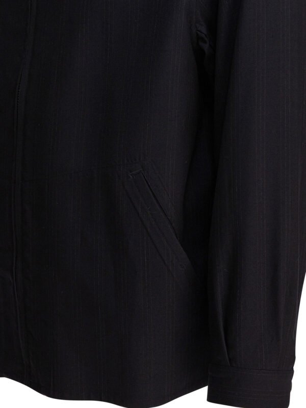 "Kaptain Sunshine" veste homme noire en laine et soie coupe regular – Image 4