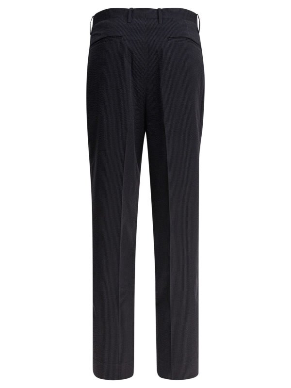 "Kaptain Sunshine" pantalon homme noir en coton et soie coupe regular – Image 2