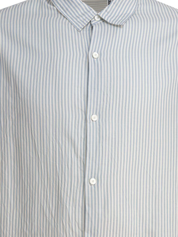 "Kaptain Sunshine" chemise homme blanche à rayures bleues en coton – Image 3