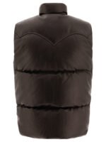 "Kaptain Sunshine" Veste homme noire en cuir avec rembourrage duvet coupe regular – Image 2