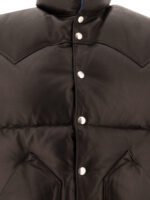 "Kaptain Sunshine" Veste homme noire en cuir avec rembourrage duvet coupe regular – Image 3