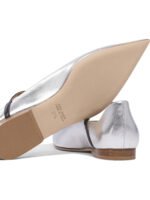 "Lella Baldi" ballerines argentées en cuir pour femme – Image 5