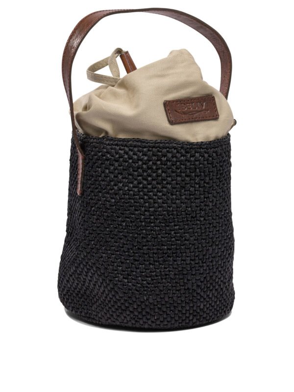 "Ibeliv" sac à main femme noir en raphia – Image 2