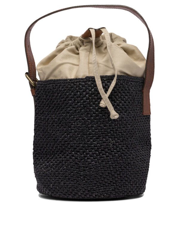 "Ibeliv" sac à main femme noir en raphia – Image 3