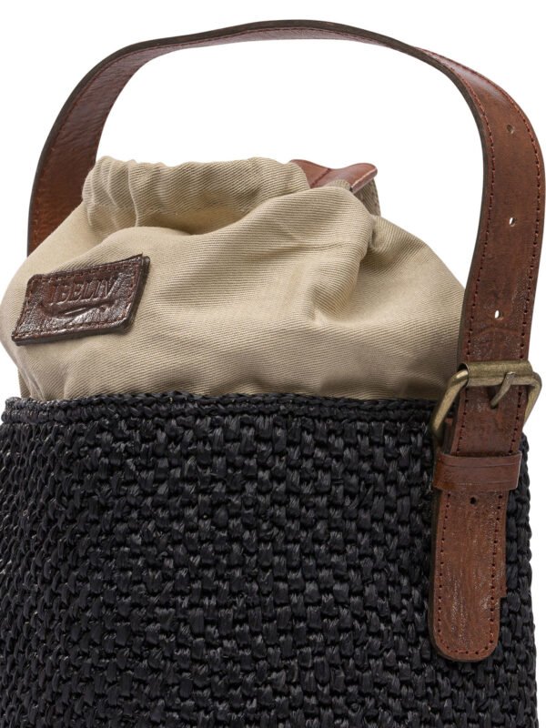 "Ibeliv" sac à main femme noir en raphia – Image 4